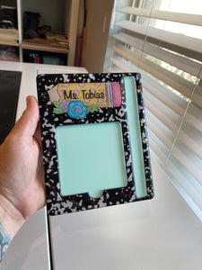 Glitter sticky note holder