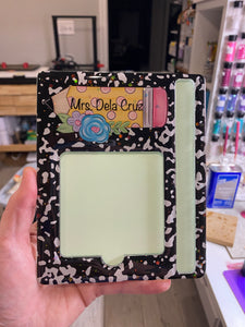 Glitter sticky note holder