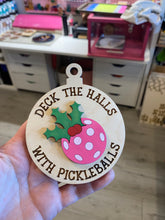 Load image into Gallery viewer, Pickle ball ornament
