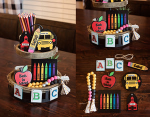 Back to School Tiered Tray set