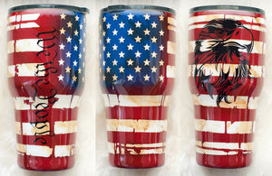 30oz flag tumbler