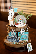 Load image into Gallery viewer, Snowman tiered tray set
