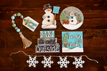 Load image into Gallery viewer, Snowman tiered tray set
