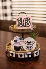 Load image into Gallery viewer, Cow Birthday Tiered Tray Set
